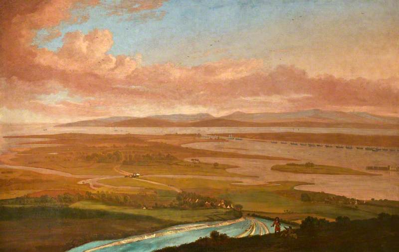 Wikioo.org - The Encyclopedia of Fine Arts - Painting, Artwork by Hendrick Danckerts - Panoramic View of Portsmouth