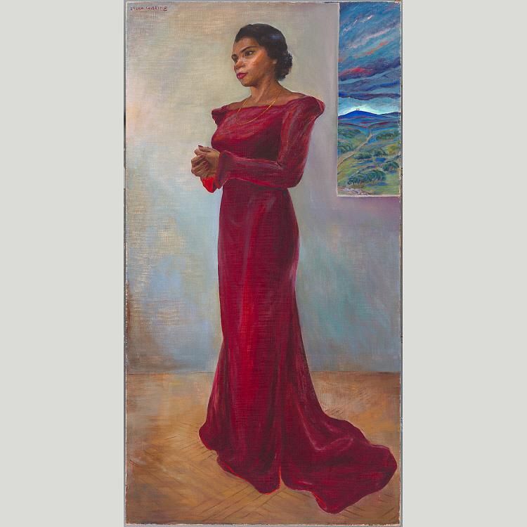 Wikioo.org - The Encyclopedia of Fine Arts - Painting, Artwork by Laura Wheeler Waring - Marian Anderson