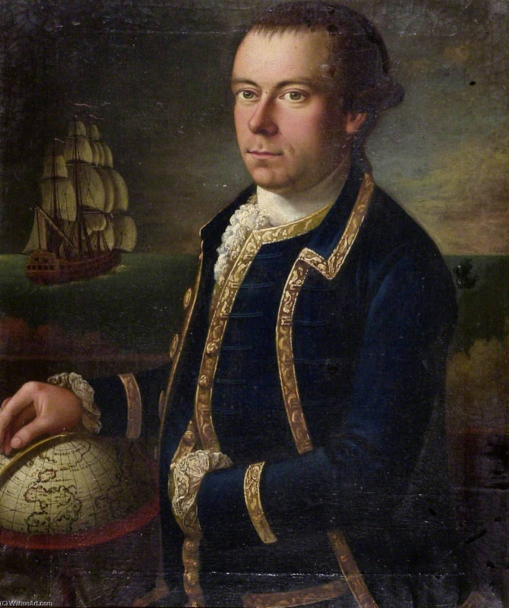 WikiOO.org - אנציקלופדיה לאמנויות יפות - ציור, יצירות אמנות Tilly Kettle - Portrait of the Captain of a Merchant Ship