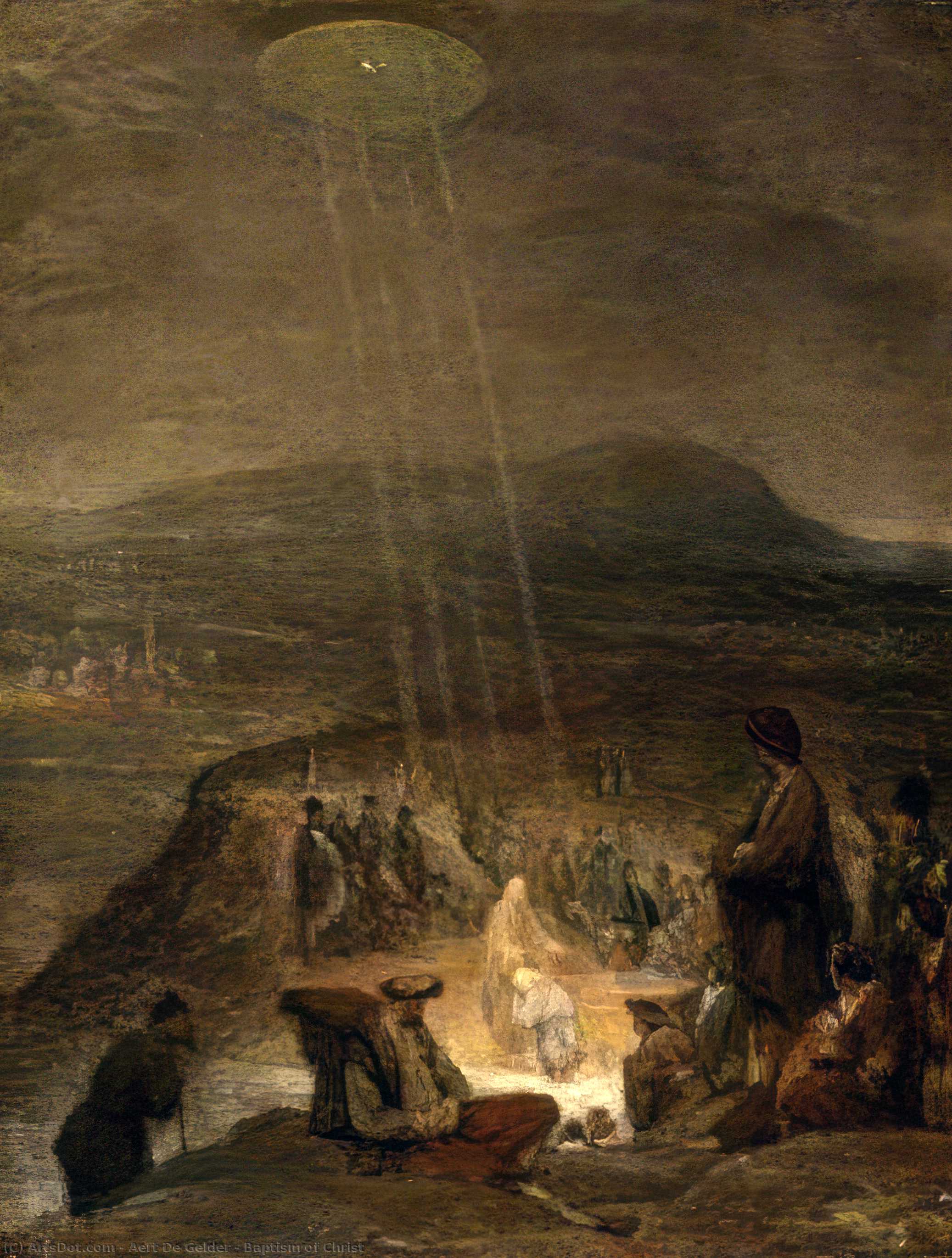 WikiOO.org - אנציקלופדיה לאמנויות יפות - ציור, יצירות אמנות Aert De Gelder - Baptism of Christ