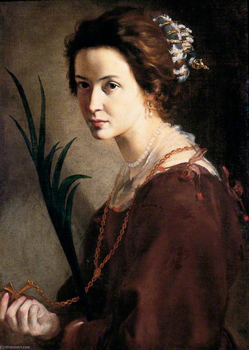 Wikioo.org – La Enciclopedia de las Bellas Artes - Pintura, Obras de arte de Alonso Cano - desconocido dama como st Elizabeth