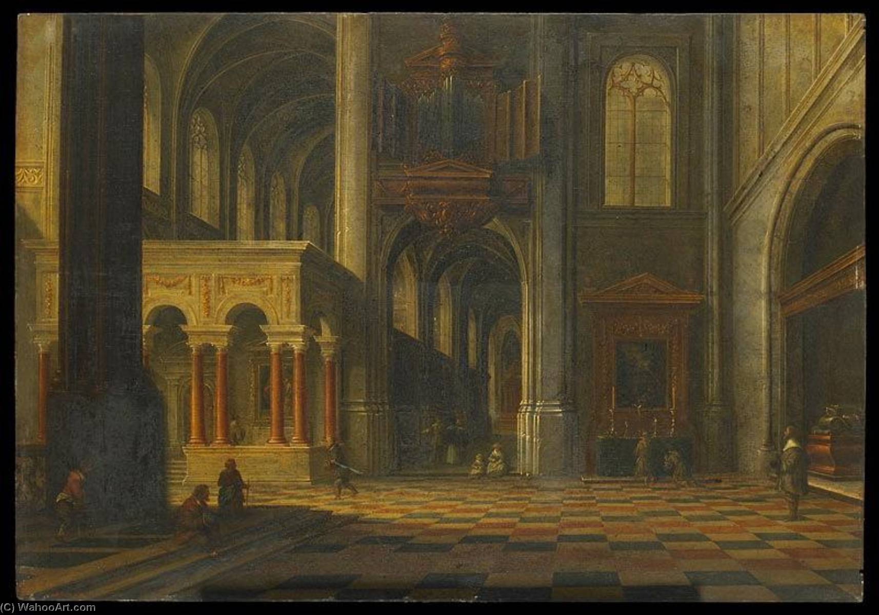 Wikioo.org - The Encyclopedia of Fine Arts - Painting, Artwork by Bartholomeus Corneliszoon Van Bassen - Intérieur d'église