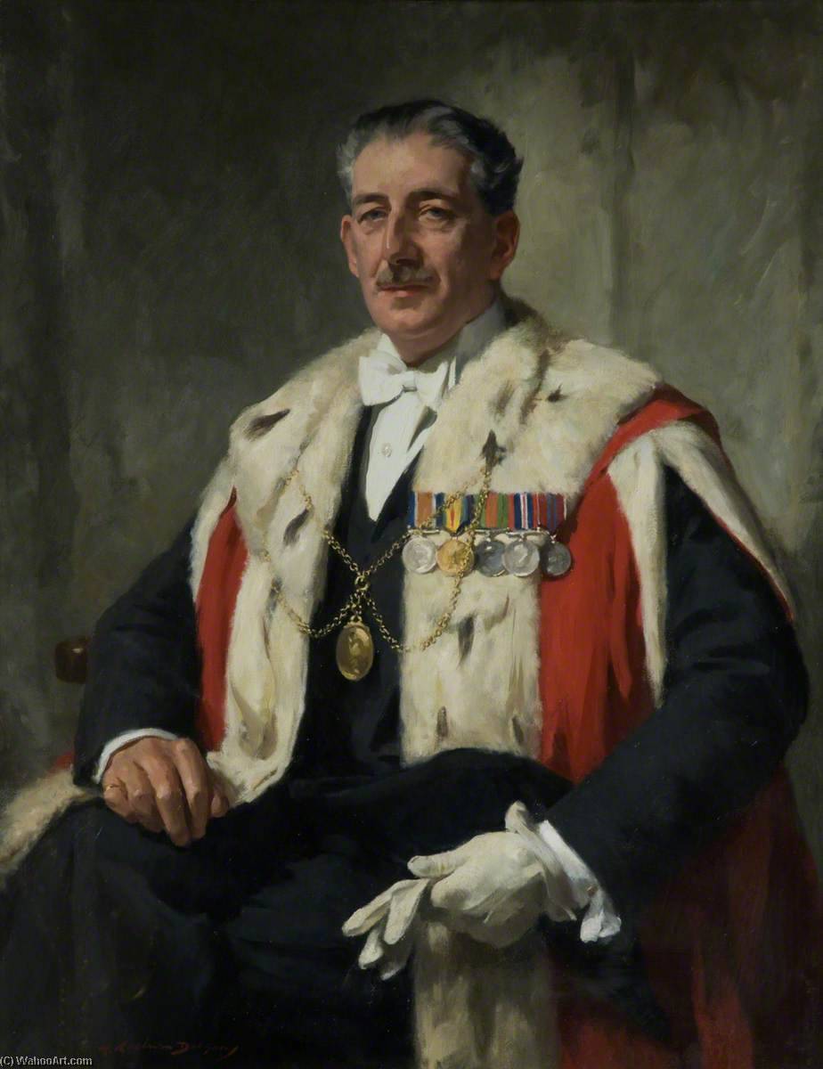 Wikioo.org - The Encyclopedia of Fine Arts - Painting, Artwork by Henry Raeburn Dobson - Lord Provost Sir John Ure Primrose of Perth, JP