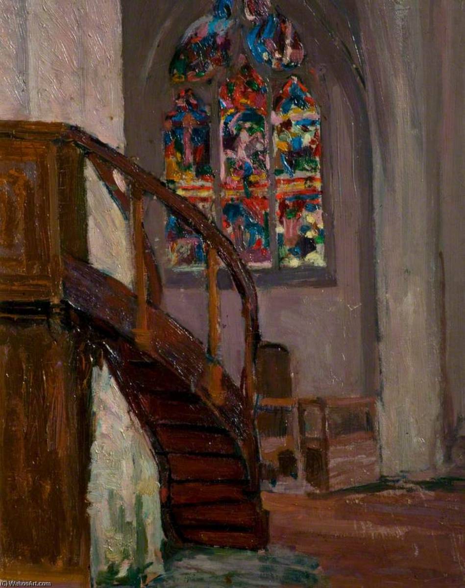 Wikioo.org - The Encyclopedia of Fine Arts - Painting, Artwork by Maurice Marinot - Intérieur d'église