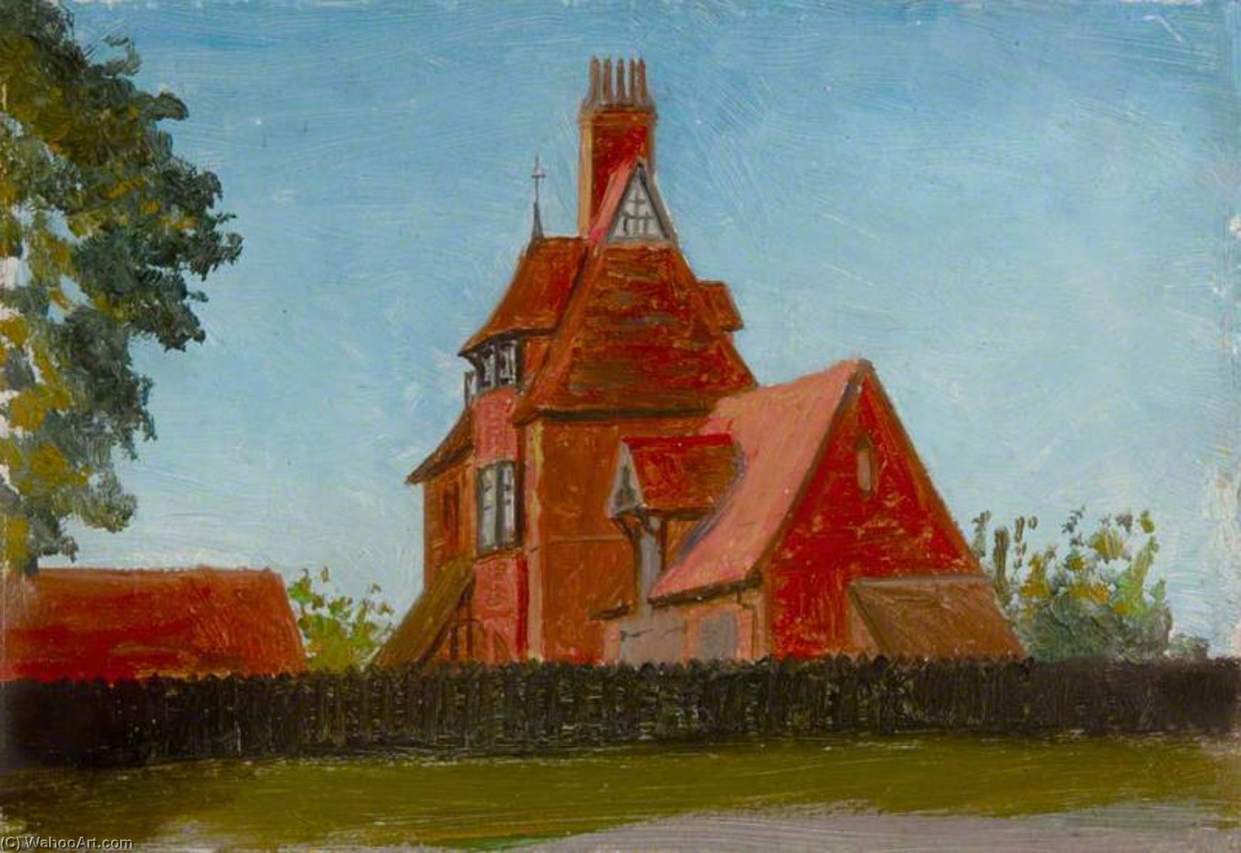 Wikioo.org - The Encyclopedia of Fine Arts - Painting, Artwork by Johnstone Forbes Robertson - Pigeonwick, Sun Lane (demolished 1926), Fallows Green, Harpenden, Hertfordshire
