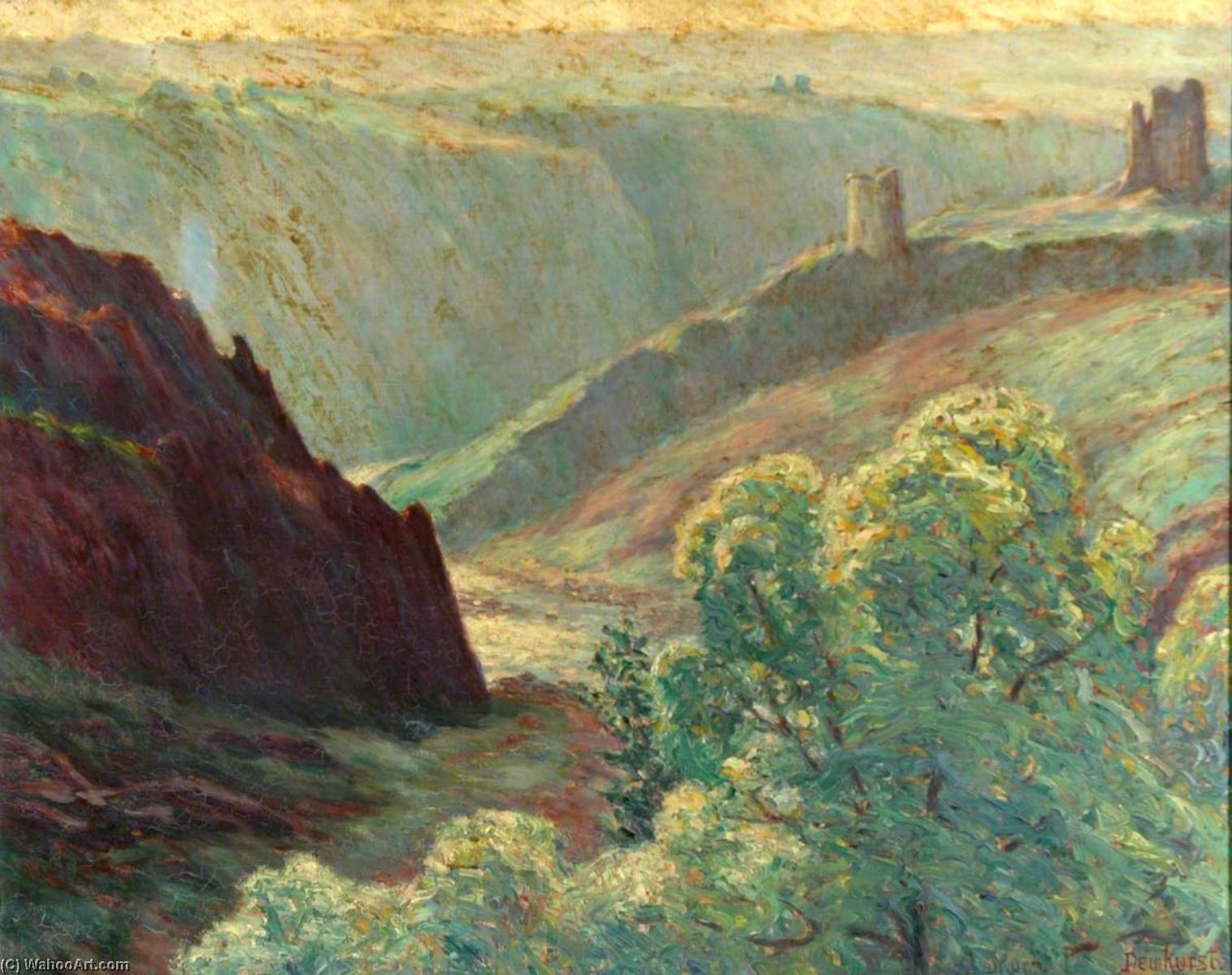 Wikioo.org - The Encyclopedia of Fine Arts - Painting, Artwork by Wynford Dewhurst - Sunrise and River Mist