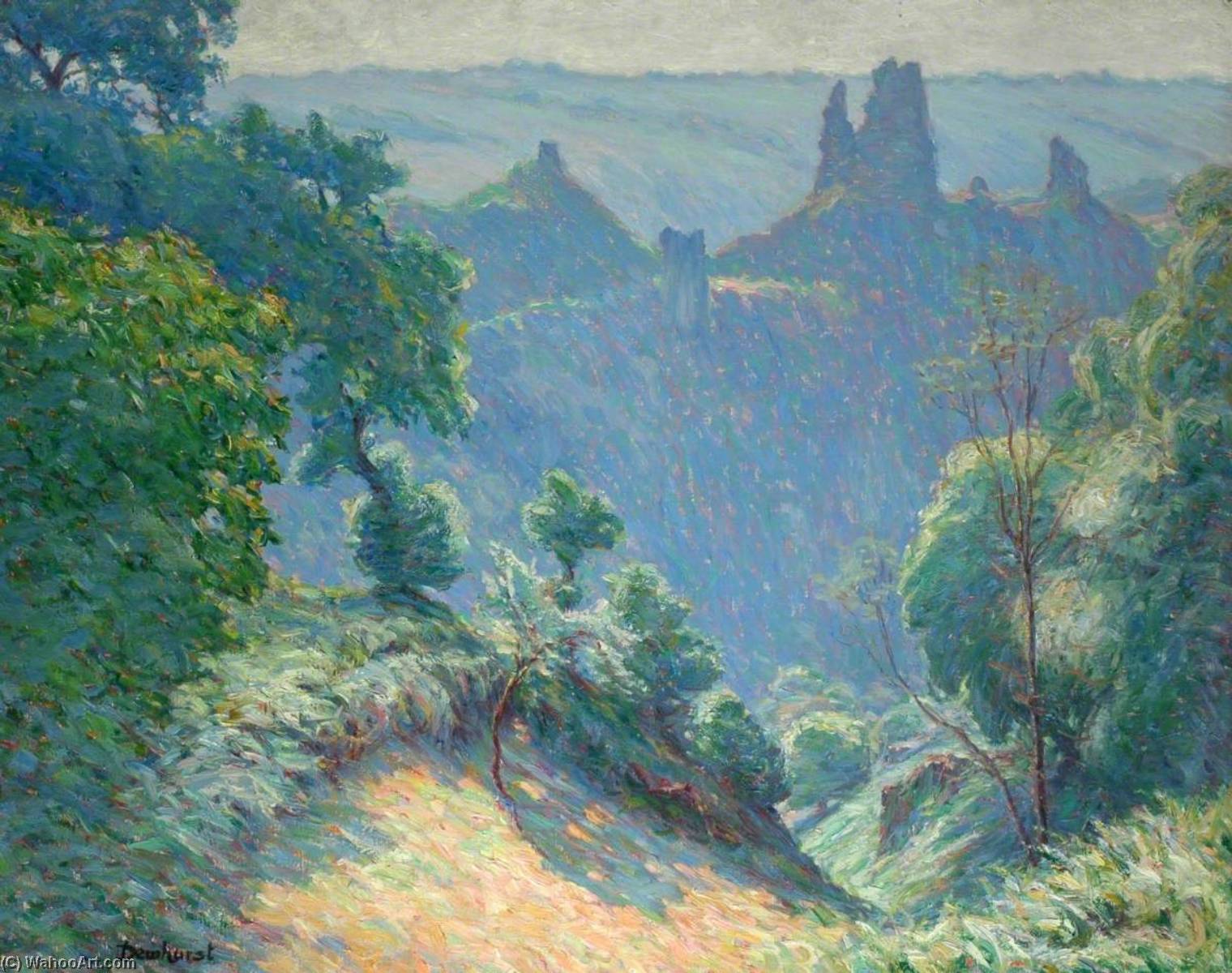 Wikioo.org - The Encyclopedia of Fine Arts - Painting, Artwork by Wynford Dewhurst - An Ancient Stronghold in France