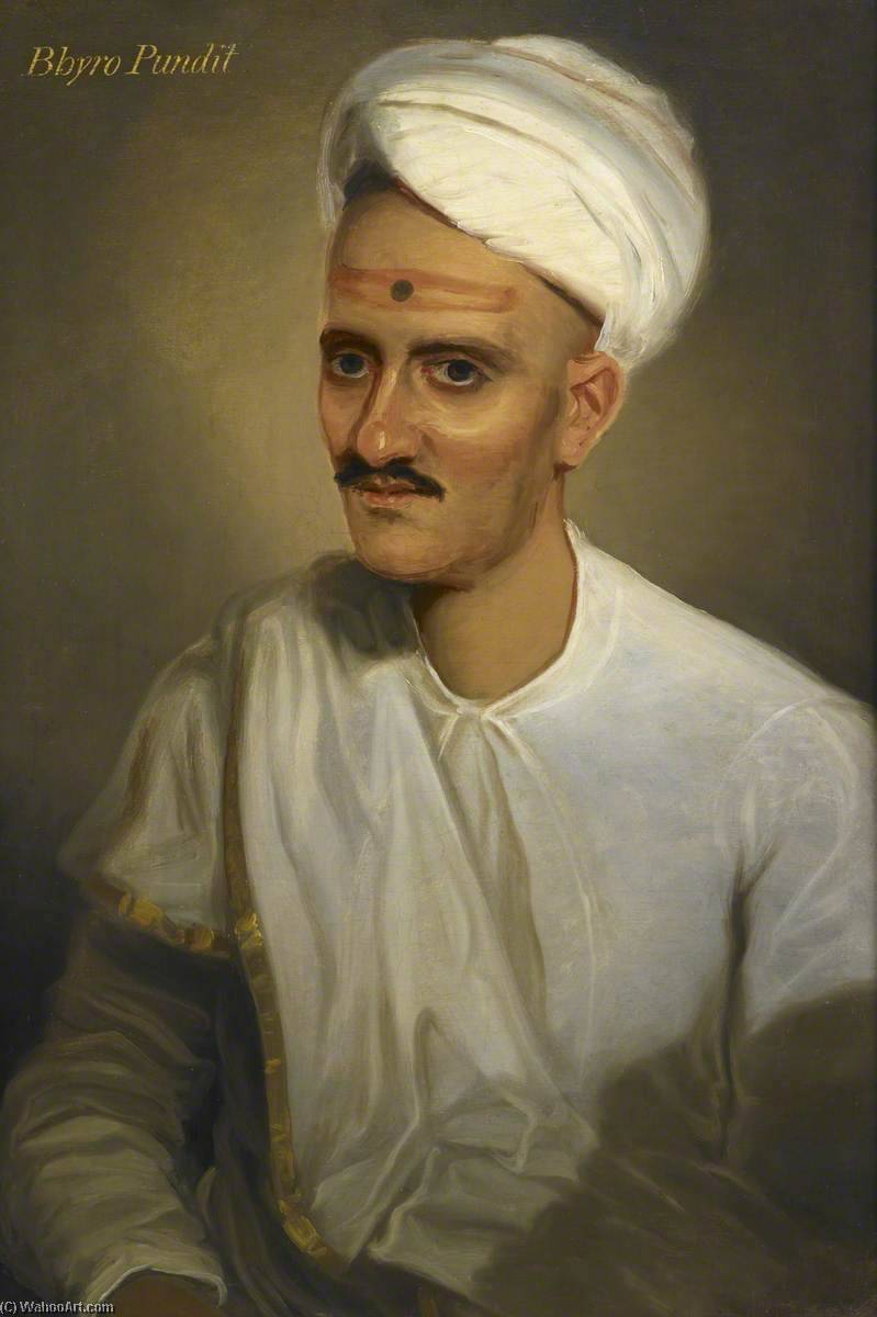 Wikioo.org - The Encyclopedia of Fine Arts - Painting, Artwork by James Wales - Bhairo Raghunath Mehendale, Diplomatic Agent to the Peshwa at Poona
