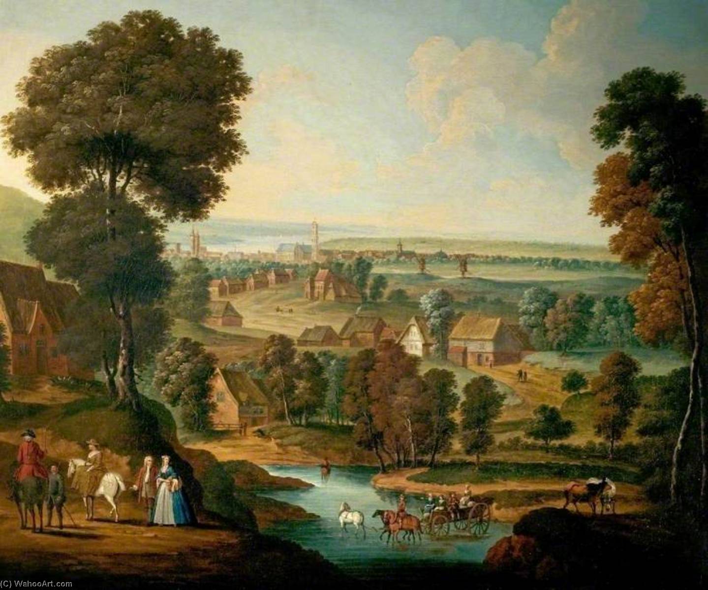 Wikioo.org - The Encyclopedia of Fine Arts - Painting, Artwork by Thomas Smith - River Landscape