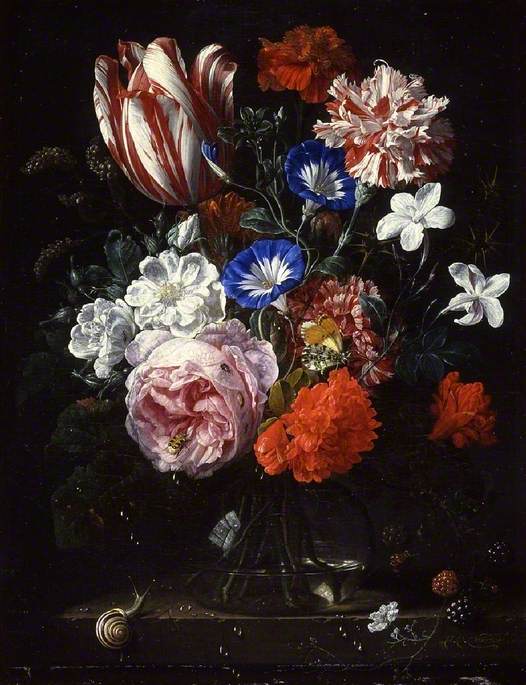 Wikioo.org - The Encyclopedia of Fine Arts - Painting, Artwork by Nicolaes Van Verendael - A Vase of Flowers