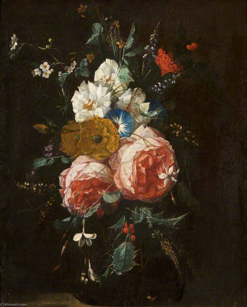 Wikioo.org - The Encyclopedia of Fine Arts - Painting, Artwork by Nicolaes Van Verendael - Still Life with Flowers