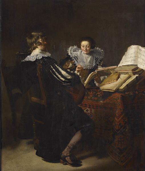Wikioo.org - The Encyclopedia of Fine Arts - Painting, Artwork by Thomas De Keyser - La leçon de musique