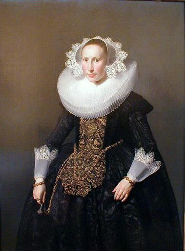Wikioo.org - The Encyclopedia of Fine Arts - Painting, Artwork by Thomas De Keyser - Portrait d'Elizabeth van der Aa