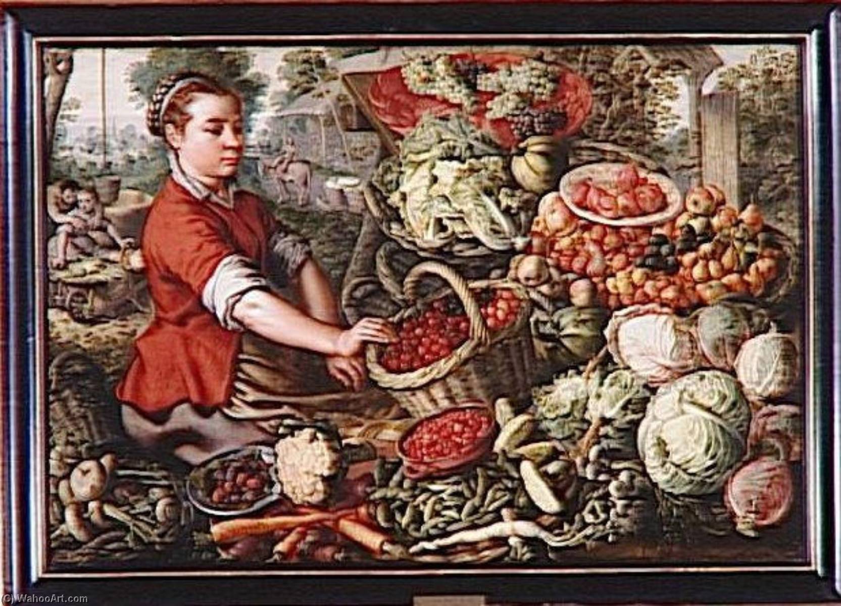 WikiOO.org - Enciklopedija dailės - Tapyba, meno kuriniai Joachim Beuckelaer - LA POURVOYEUSE DE LEGUMES
