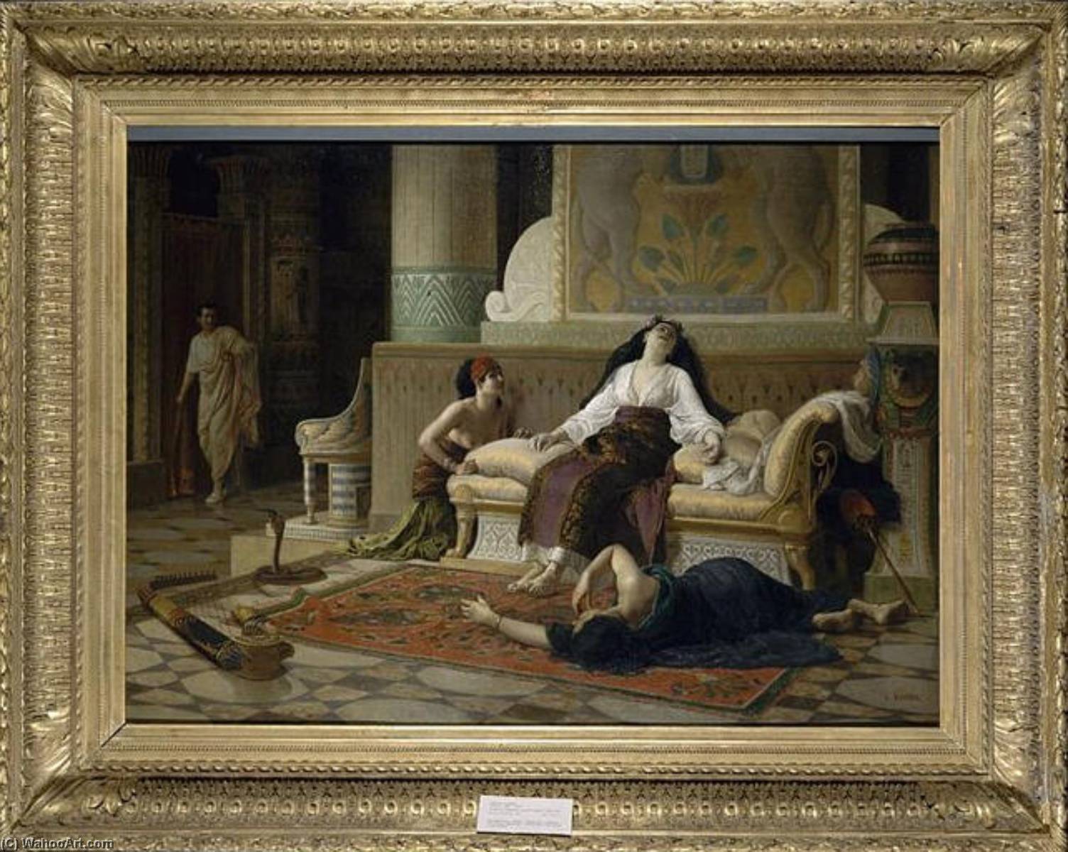 Wikioo.org - Encyklopedia Sztuk Pięknych - Malarstwo, Grafika Louis Marie Baader - LA MORT DE CLEOPATRE, REINE D'EGYPTE