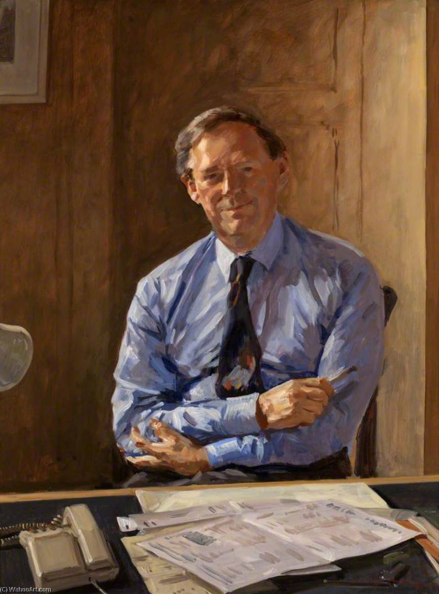 Wikioo.org - The Encyclopedia of Fine Arts - Painting, Artwork by Richard Foster - Director General Portrait – Michael Checkland