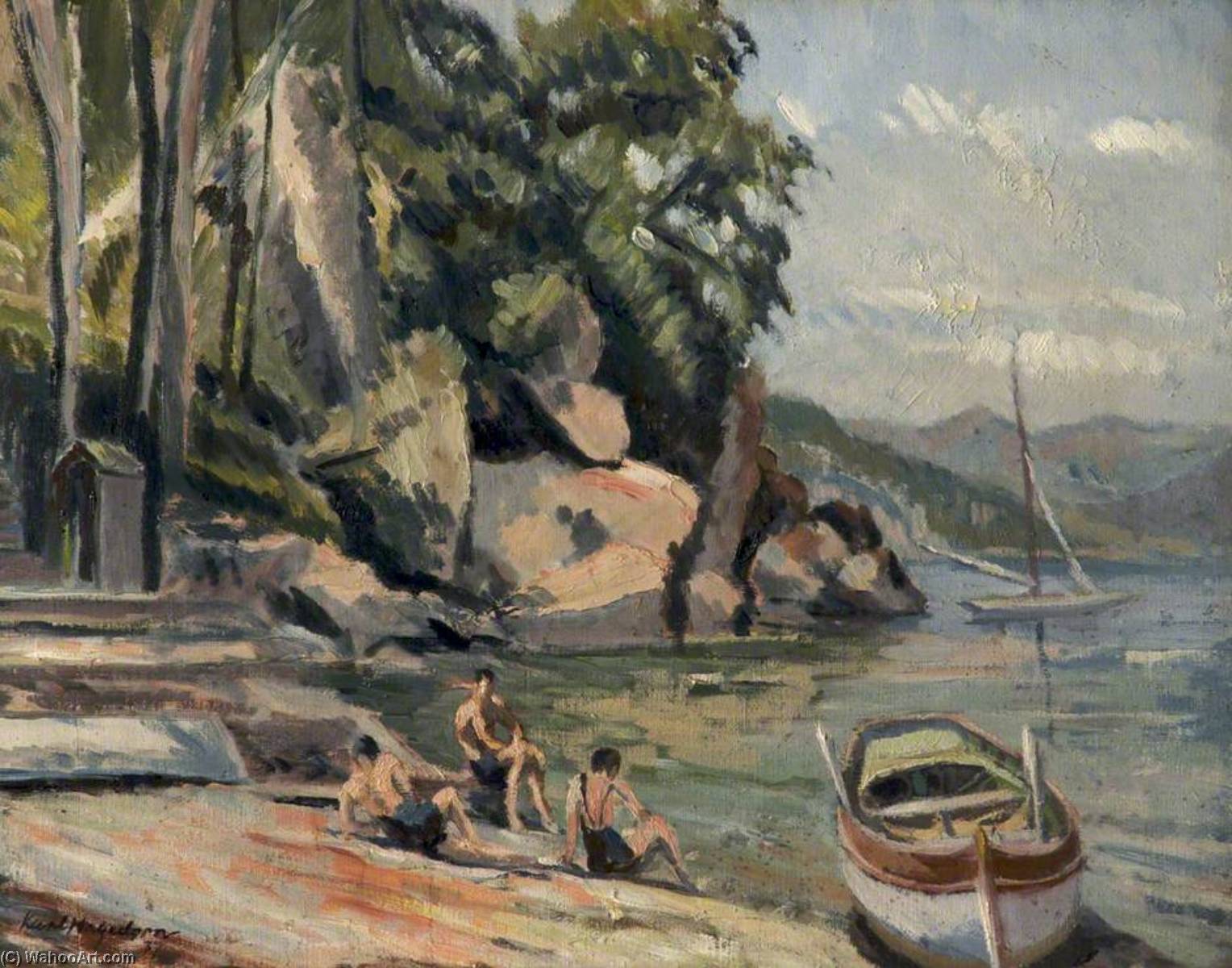 Wikioo.org - The Encyclopedia of Fine Arts - Painting, Artwork by Karl Hagedorn - The Bathing Beach