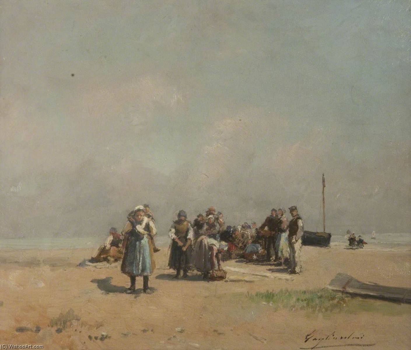 Wikioo.org - The Encyclopedia of Fine Arts - Painting, Artwork by Julien Gustave Gagliardini - Fish Market