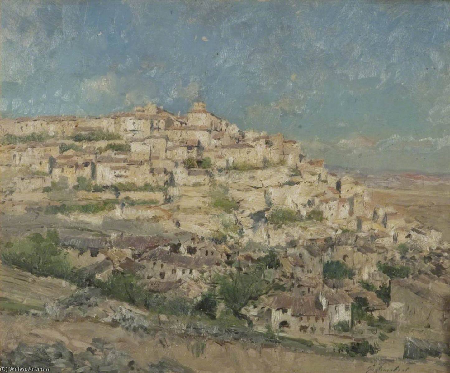 Wikioo.org - The Encyclopedia of Fine Arts - Painting, Artwork by Julien Gustave Gagliardini - The Town of Gordes