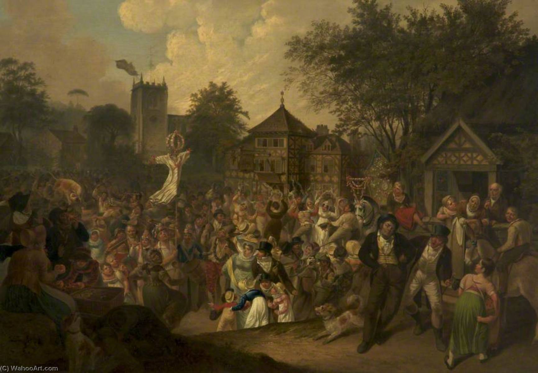 Wikioo.org - The Encyclopedia of Fine Arts - Painting, Artwork by Joseph Parry - Eccles Wakes Fair, 1822