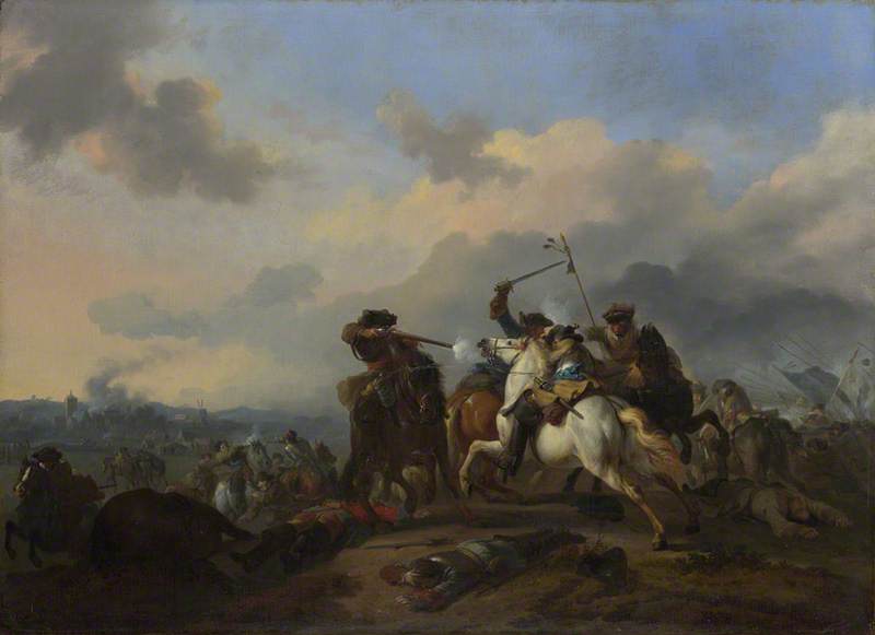 Wikioo.org - The Encyclopedia of Fine Arts - Painting, Artwork by Jan Van Huchtenburgh - A Battle
