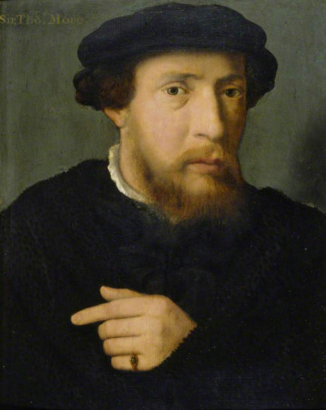 Wikioo.org - The Encyclopedia of Fine Arts - Painting, Artwork by Joos Van Cleve - Portrait of a Man in Black with an Emerald Ring