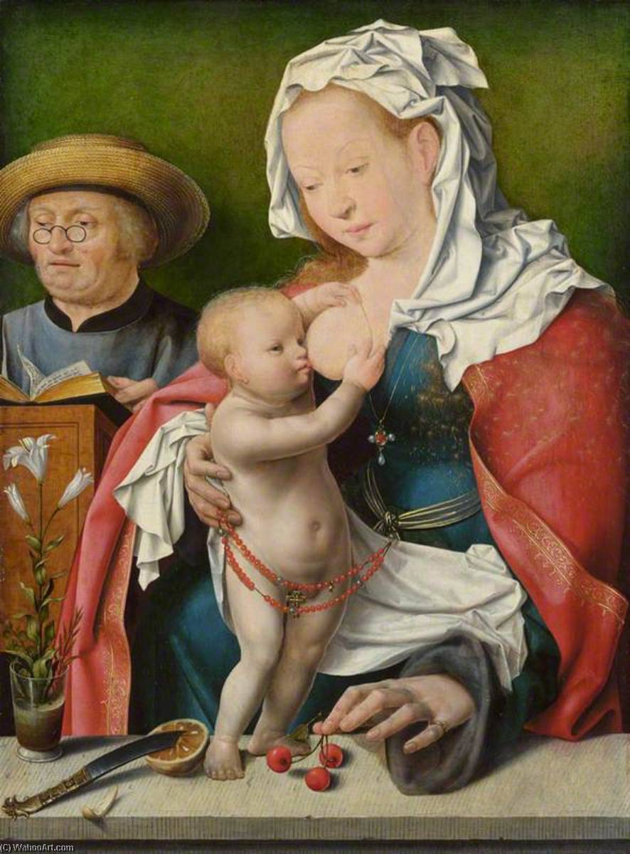 Wikioo.org - The Encyclopedia of Fine Arts - Painting, Artwork by Joos Van Cleve - The Holy Family