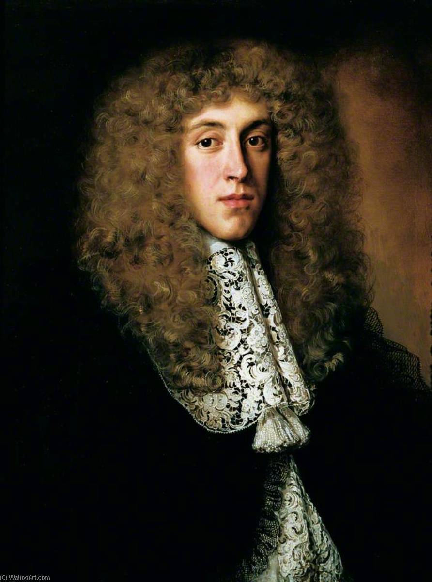 Wikioo.org - The Encyclopedia of Fine Arts - Painting, Artwork by Jacob Ferdinand Voet - Portrait of a Gentleman with a Lace Collar