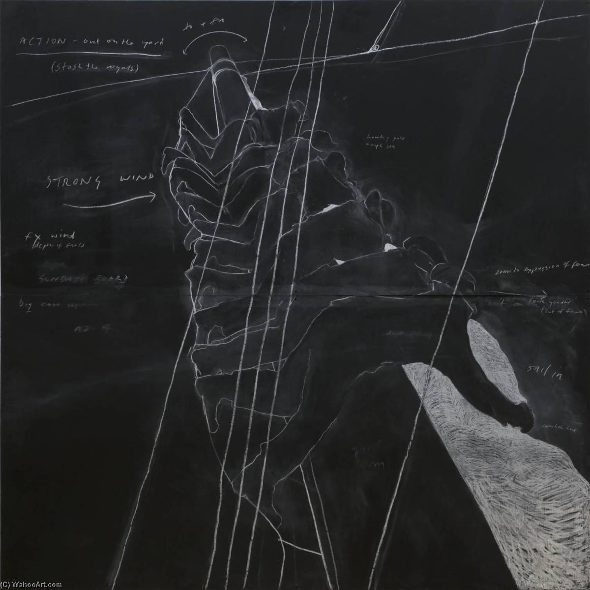 WikiOO.org - Enciklopedija likovnih umjetnosti - Slikarstvo, umjetnička djela Tacita Dean - The Roaring Forties Seven Boards in Seven Days