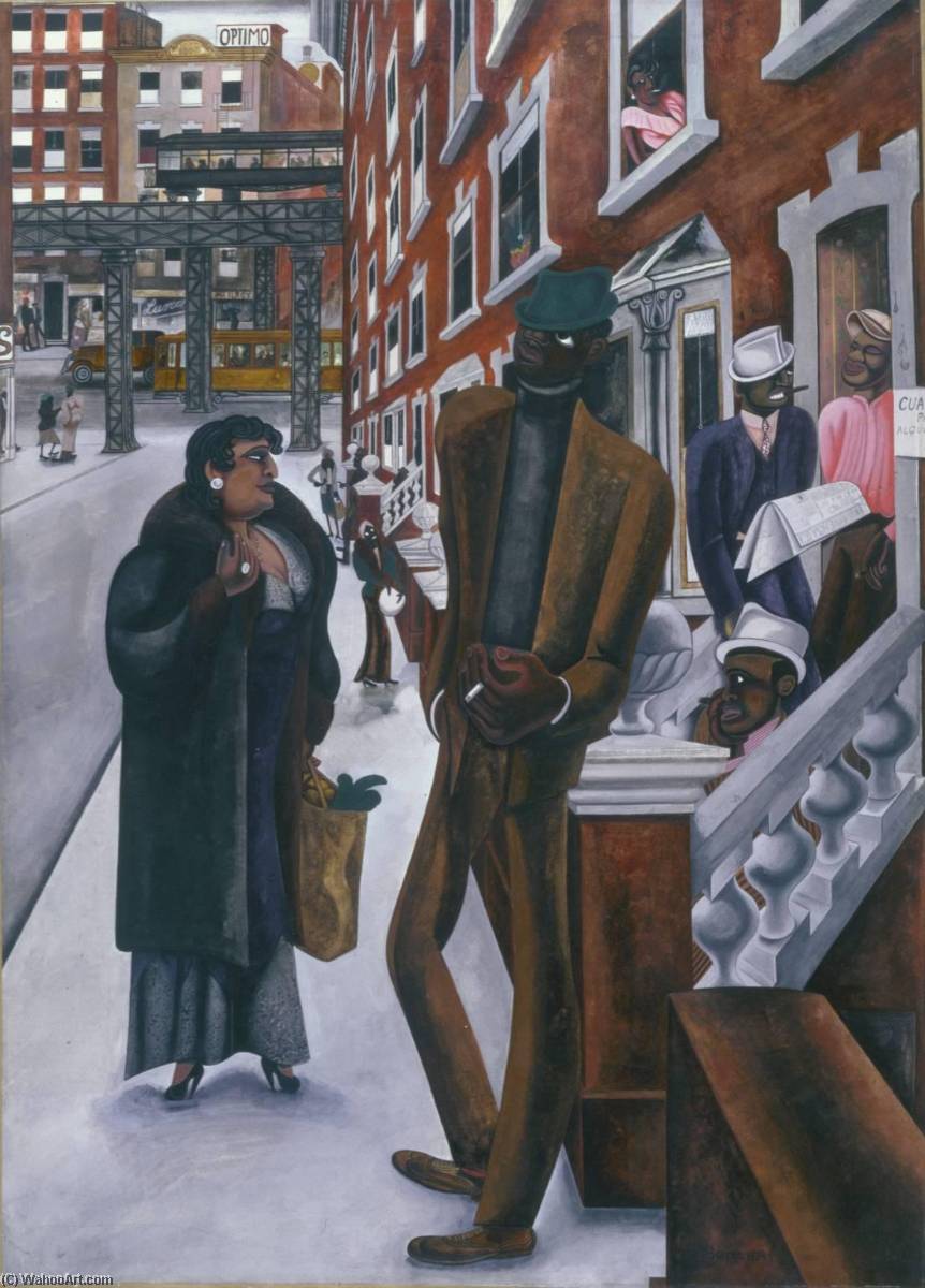 Wikioo.org - The Encyclopedia of Fine Arts - Painting, Artwork by Edward Burra - Harlem