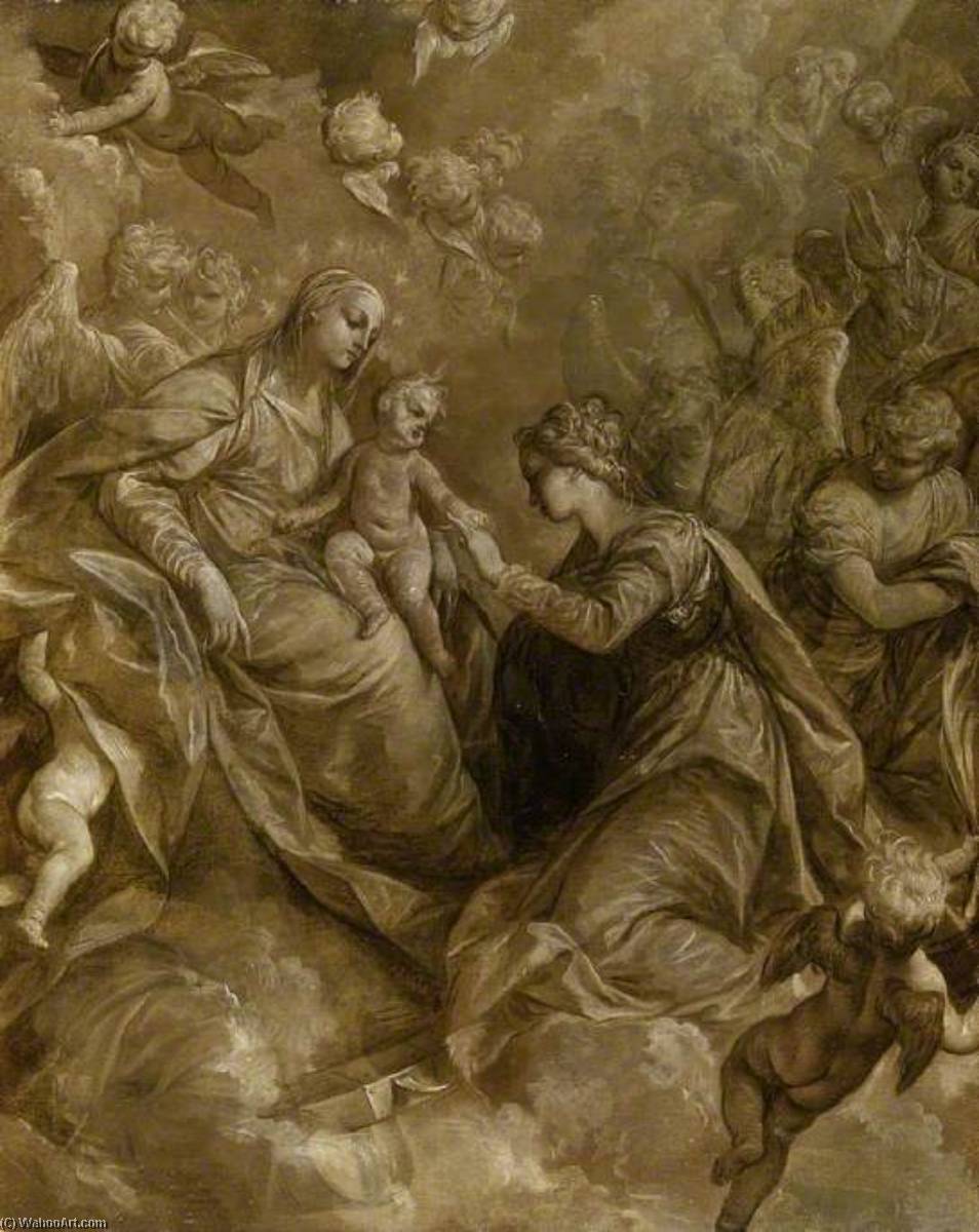 Wikioo.org - Encyklopedia Sztuk Pięknych - Malarstwo, Grafika Donato Creti - The Mystic Marriage of Saint Catherine of Alexandria