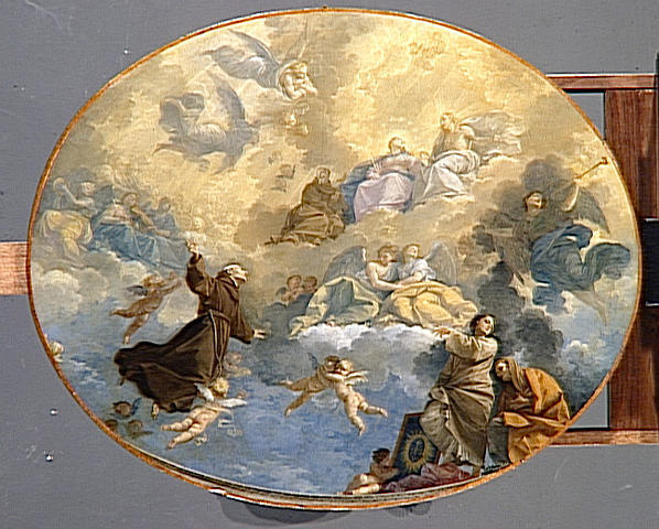 Wikioo.org - The Encyclopedia of Fine Arts - Painting, Artwork by Donato Creti - LA GLORIFICATION DE SAINT BERNARDIN DE SIENNE