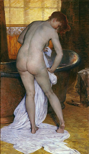 Wikioo.org – L'Encyclopédie des Beaux Arts - Peinture, Oeuvre de Tony Robert-Fleury - Le bain