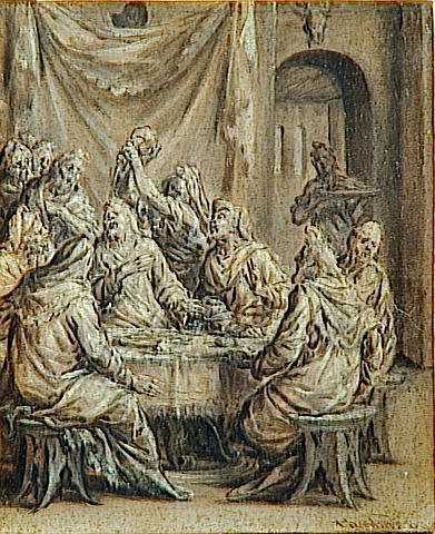 WikiOO.org - Encyclopedia of Fine Arts - Malba, Artwork Dirck Barendsz - L'ONCTION DE BETHANIE