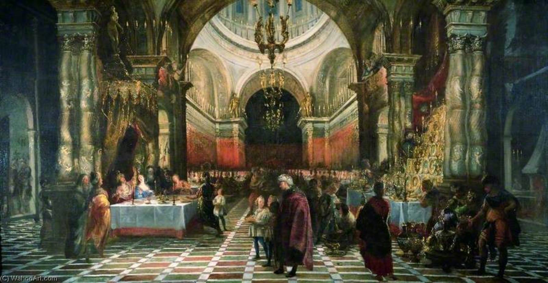 Wikioo.org - The Encyclopedia of Fine Arts - Painting, Artwork by Juan Carreño De Miranda - Belshazzar's Feast