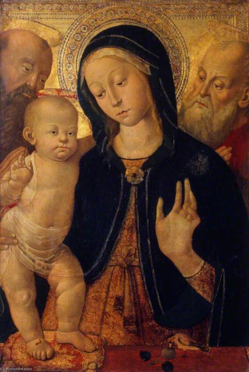 Wikioo.org - The Encyclopedia of Fine Arts - Painting, Artwork by Bernardino Fungai - The Virgin and Child with Two Saints