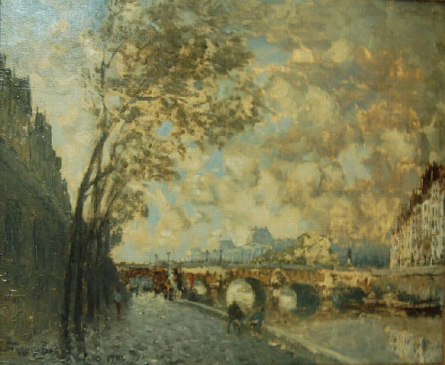Wikioo.org – L'Encyclopédie des Beaux Arts - Peinture, Oeuvre de Frank Myers Boggs - Le le pont neuf
