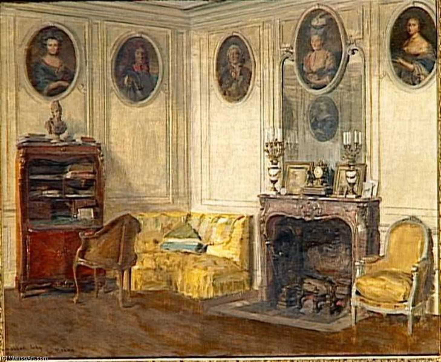 Wikioo.org - The Encyclopedia of Fine Arts - Painting, Artwork by Walter Gay - INTERIEUR CHATEAU DU BREAU (DIT A TORT LES MEDAILLONS)