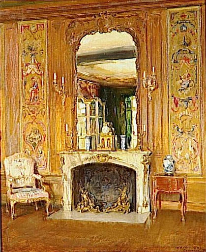Wikioo.org - The Encyclopedia of Fine Arts - Painting, Artwork by Walter Gay - INTÉRIEUR DU CHÂTEAU DE COURANCE