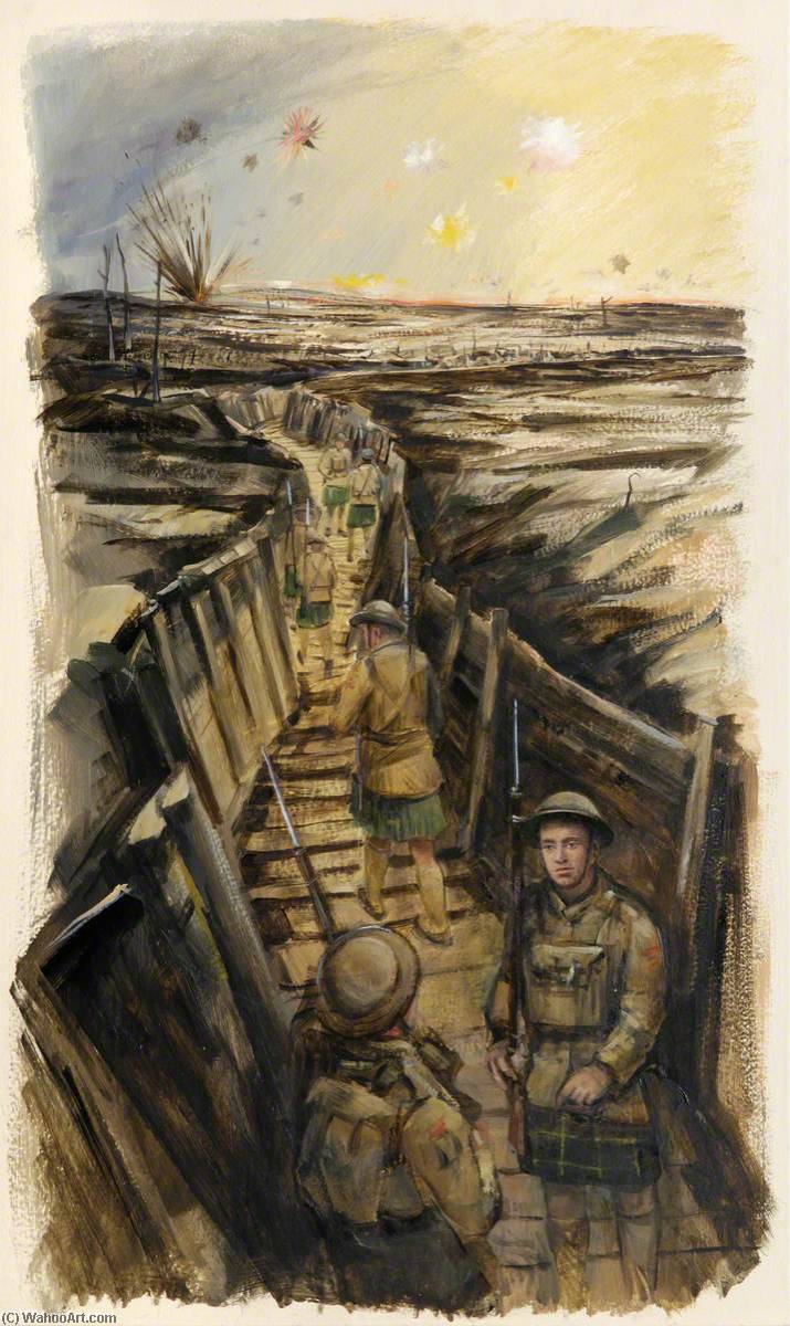 Wikioo.org - The Encyclopedia of Fine Arts - Painting, Artwork by Eric Auld - Gordons in the Trenches