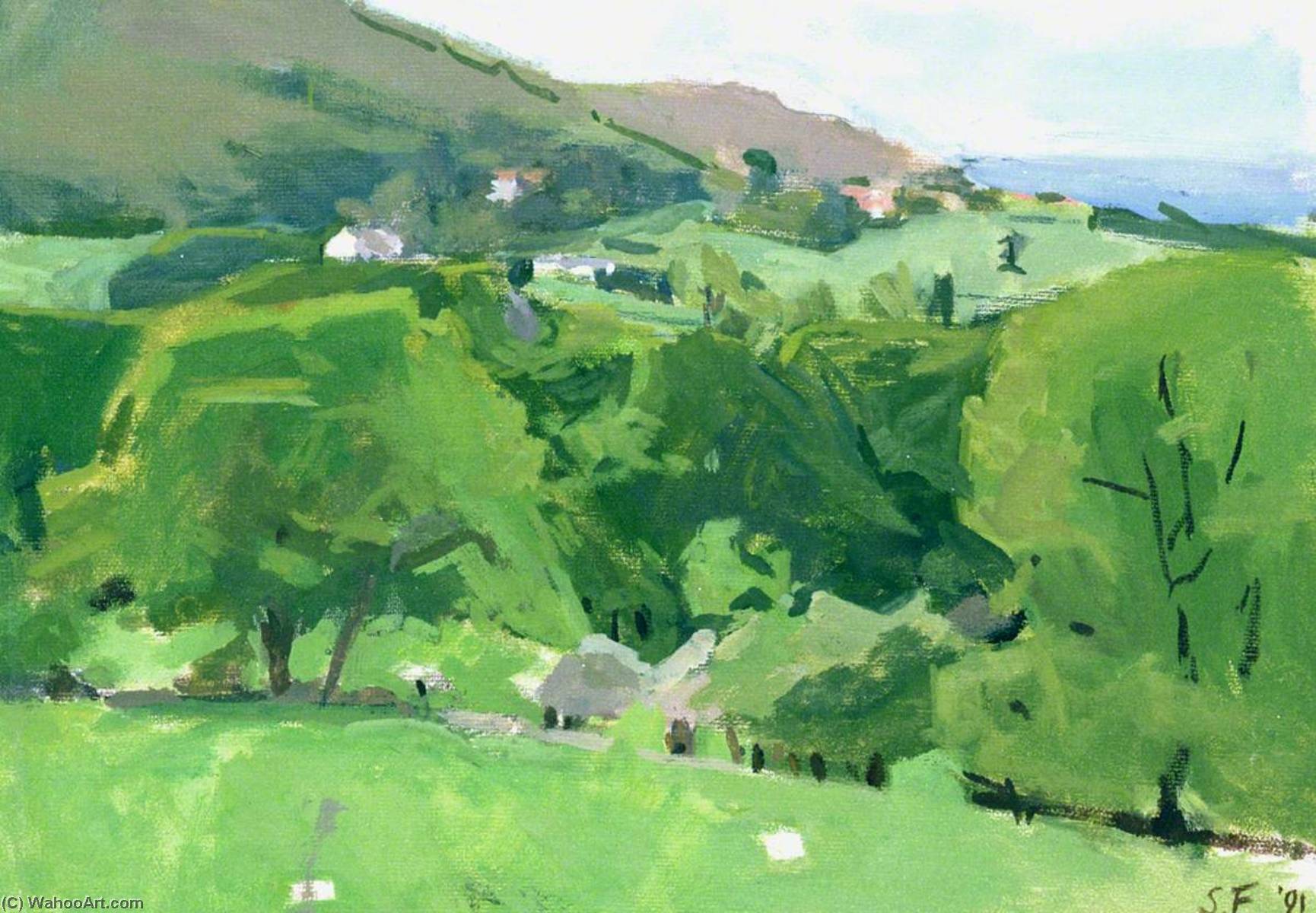 Wikioo.org - The Encyclopedia of Fine Arts - Painting, Artwork by Susannah Fiennes - Near Conway, Wales I