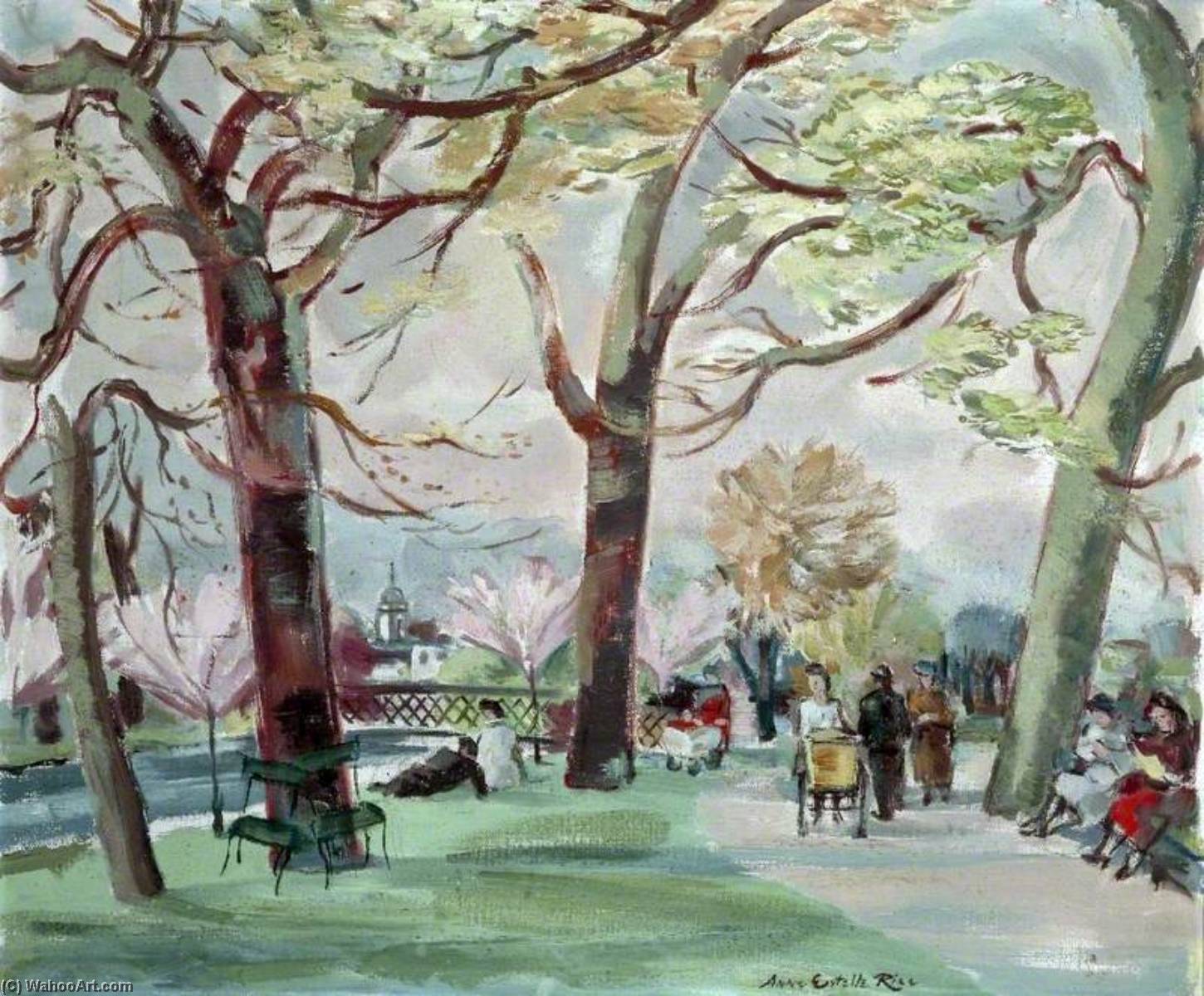 Wikioo.org - The Encyclopedia of Fine Arts - Painting, Artwork by Anne Estelle Rice - Spring, Regent's Park, London