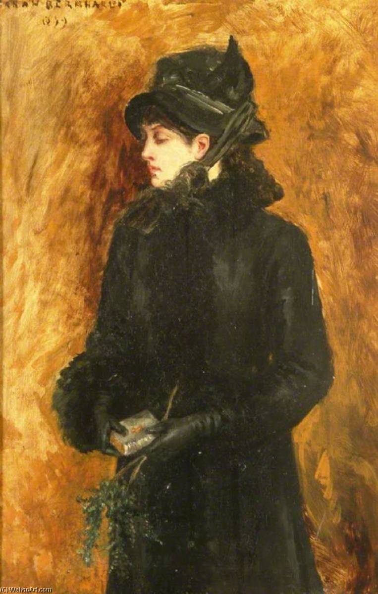 Wikioo.org - The Encyclopedia of Fine Arts - Painting, Artwork by Sarah Bernhardt - Le retour de l’église