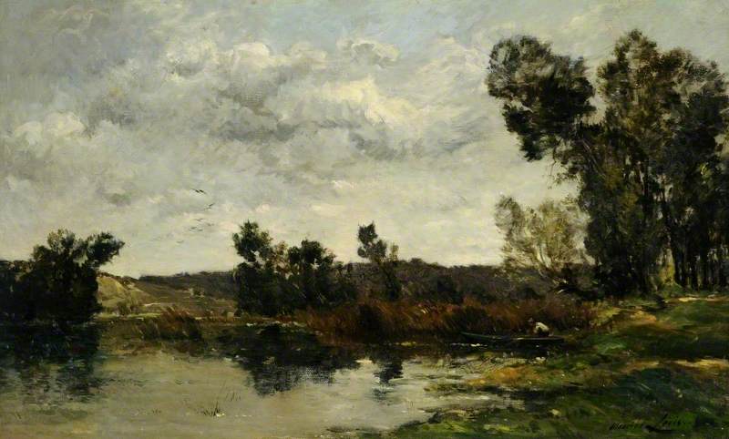 Wikioo.org - The Encyclopedia of Fine Arts - Painting, Artwork by Maurice Levis - On the River Yonne, France