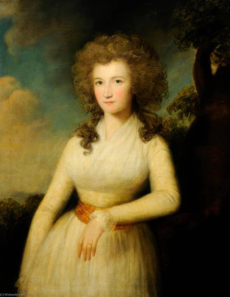 Wikioo.org - The Encyclopedia of Fine Arts - Painting, Artwork by John James Masquerier - Portrait of a Lady