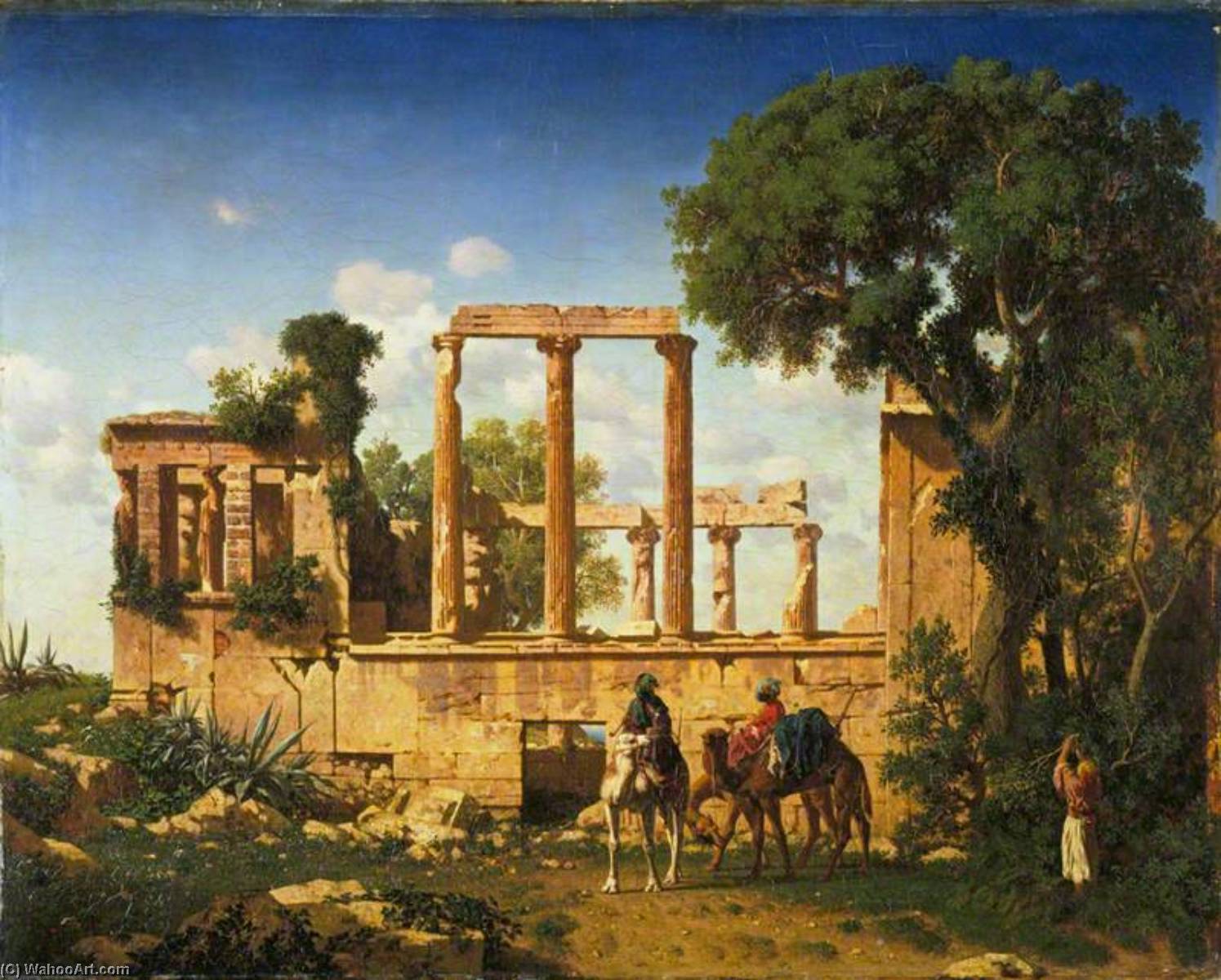 Wikioo.org - The Encyclopedia of Fine Arts - Painting, Artwork by Georges Antoine Prosper Marilhat - The Erechtheion, Athens