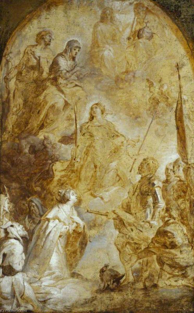 Wikioo.org - The Encyclopedia of Fine Arts - Painting, Artwork by Gaspard De Crayer - The Ascension of Saint Catherine