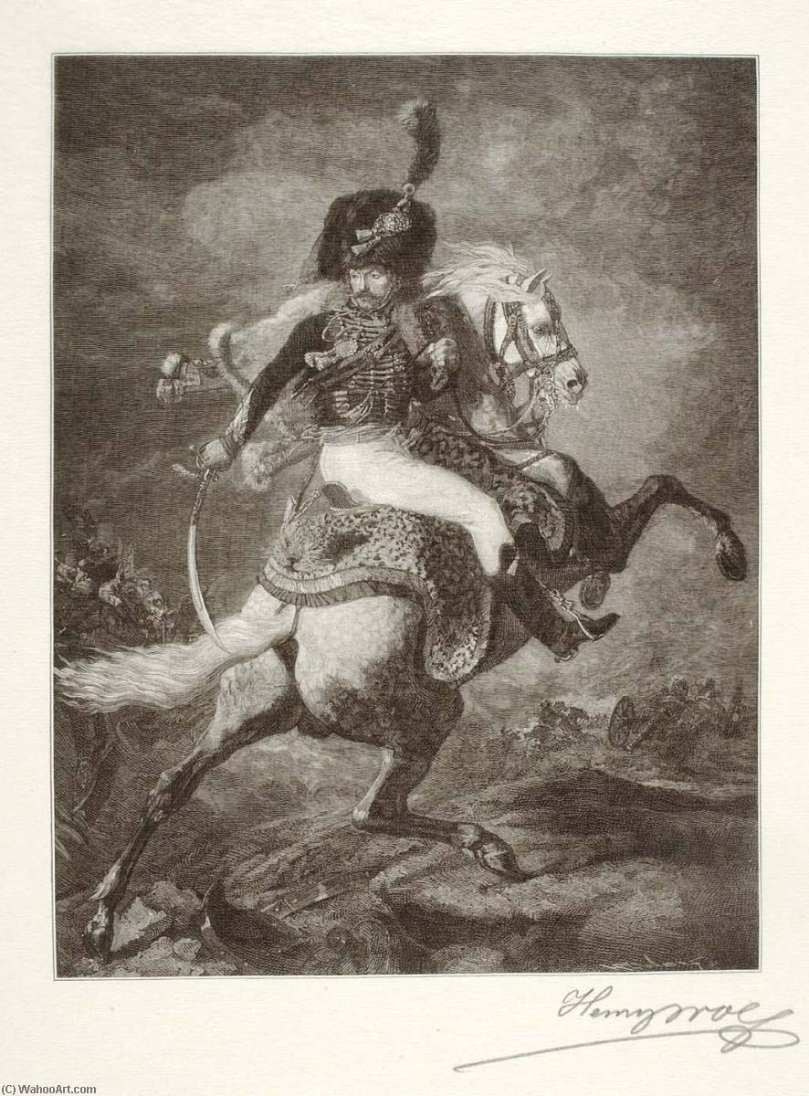 WikiOO.org - Güzel Sanatlar Ansiklopedisi - Resim, Resimler Henry Wolf - Officer of the Mounted Chasseurs