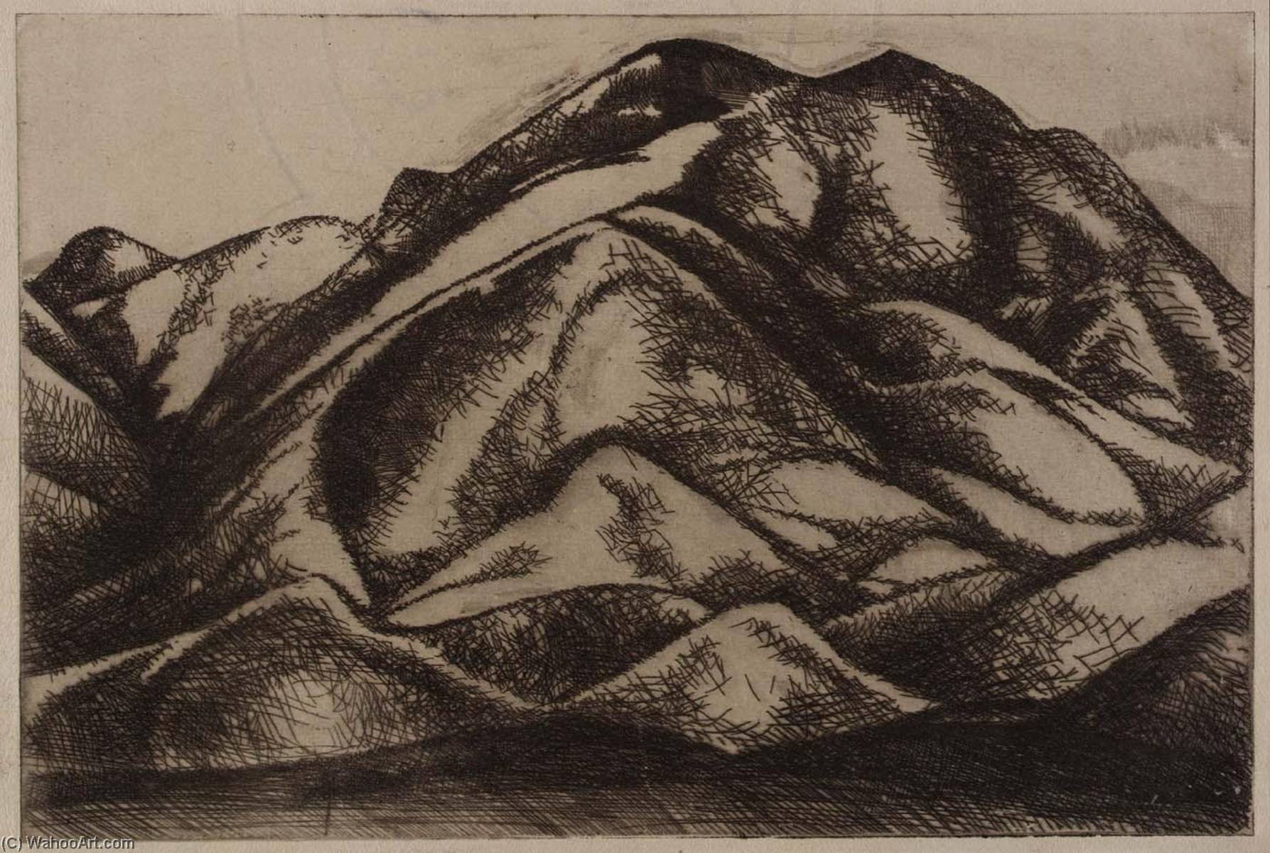 WikiOO.org - Encyclopedia of Fine Arts - Lukisan, Artwork Howard Cook - Southwest Mountains