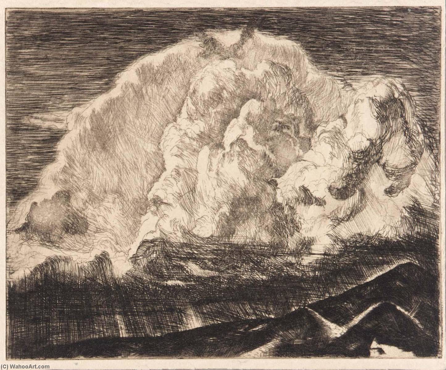 WikiOO.org - Enciklopedija likovnih umjetnosti - Slikarstvo, umjetnička djela Howard Cook - Mountains and Clouds